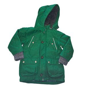 Boden Green Hooded Heavy Jacket Size 3-4